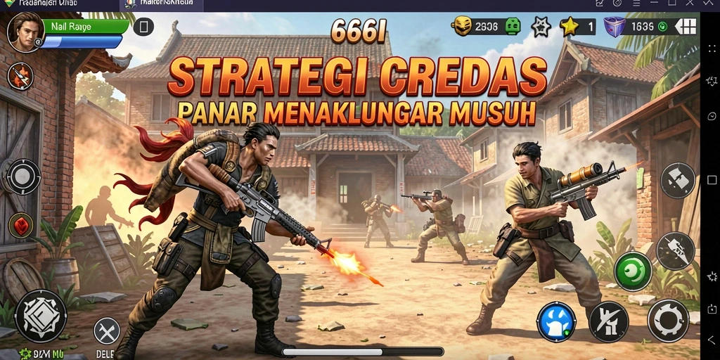 Tampilan gameplay strategis di 666I yang mendebarkan.