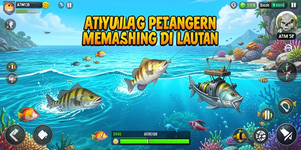 Tangkapan ikan besar dalam gameplay ATM138 yang menantang.