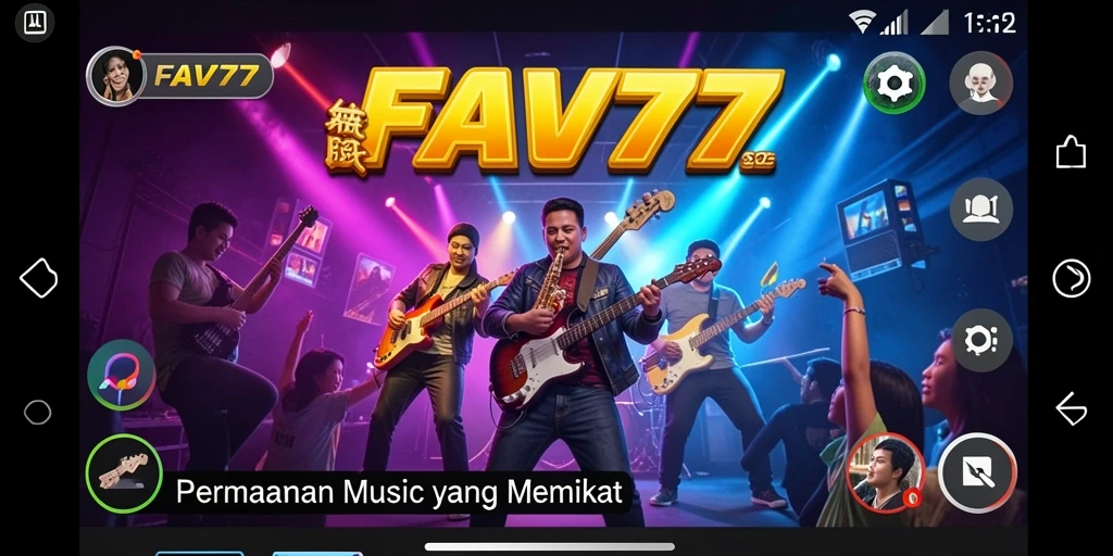 Tampilan gameplay seru dalam permainan musik FAV77.