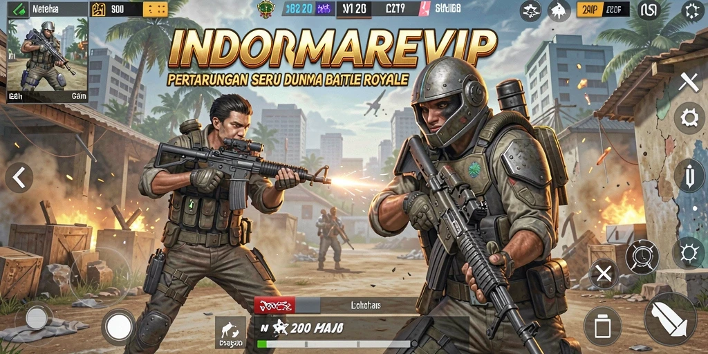 Screenshot dari gameplay menegangkan di INDOMAREVIP yang menunjukkan pertarungan sengit.