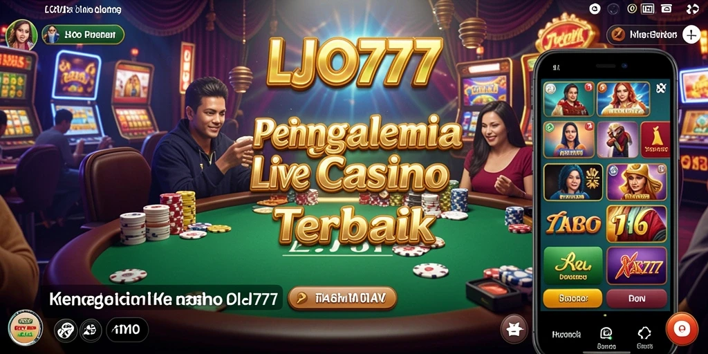 Screenshot gameplay LJO777 dengan dealer langsung yang profesional.