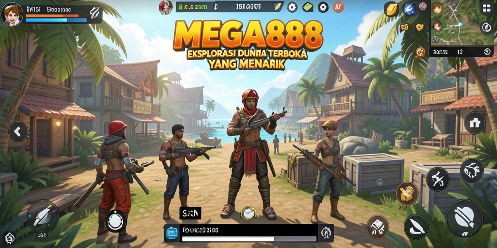 Tampilan gameplay MEGA888 yang memukau di dunia terbuka.