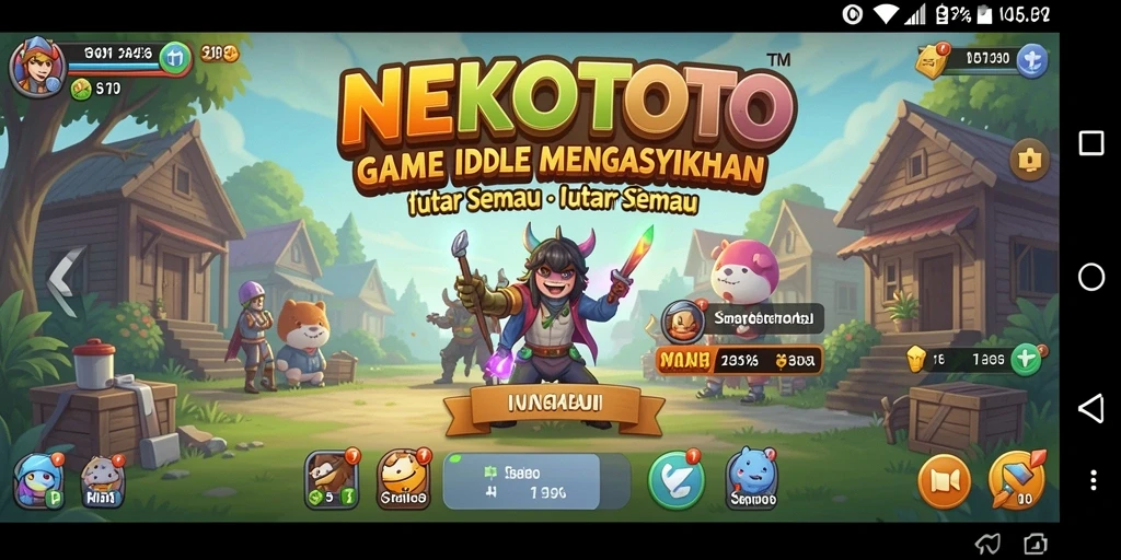 Tampilan gameplay NEKOTOTO yang menarik dan penuh warna.