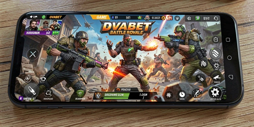 Gambaran aksi pertarungan di medan Battle Royale OVABET.