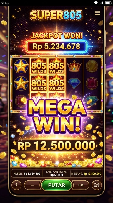 Tampilan antarmuka pengguna super805 yang modern dan intuitif.